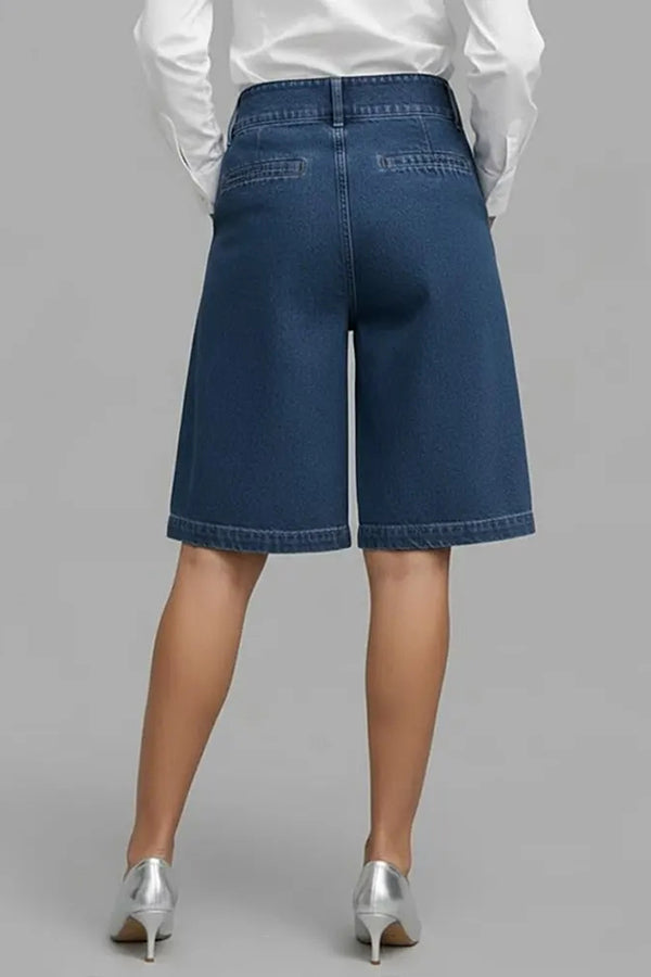 Women's High-Waisted Casual Loose Denim Shorts