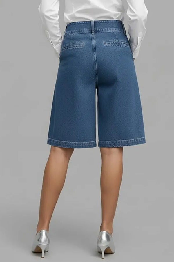 Women's High-Waisted Casual Loose Denim Shorts